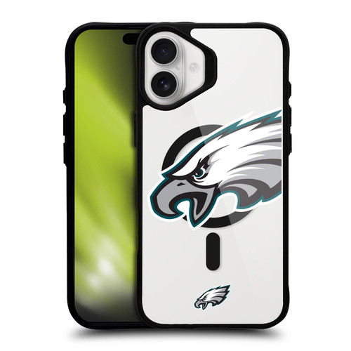 NFL Philadelphia Eagles Oversized BLACK SHOCKPROOF BUMPER CASE COMPATIBLE WITH Apple iPhone 16 Plus & MAGSAFE
