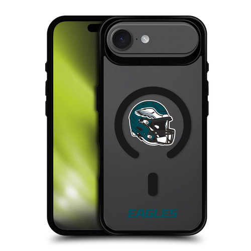 NFL Philadelphia Eagles Helmet Logotype BLACK SHOCKPROOF BUMPER CASE COMPATIBLE WITH Apple iPhone 17 Air & MAGSAFE