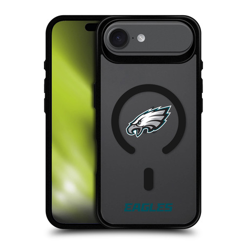 NFL Philadelphia Eagles Logo BLACK SHOCKPROOF BUMPER CASE COMPATIBLE WITH Apple iPhone 17 Air & MAGSAFE