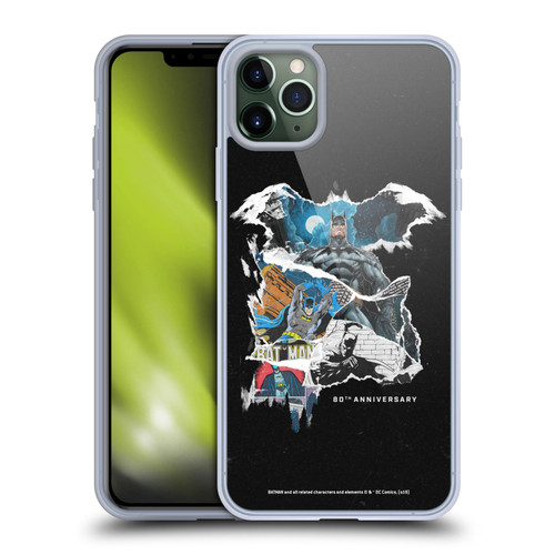 Batman DC Comics 80th Anniversary Ripped Paper Logo Soft Gel Case for Apple iPhone 11 Pro Max