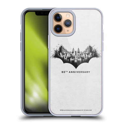 Batman DC Comics 80th Anniversary Logo Gotham Soft Gel Case for Apple iPhone 11 Pro