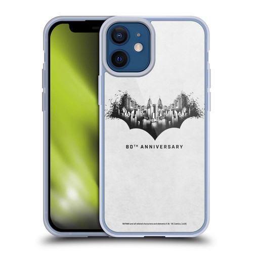 Batman DC Comics 80th Anniversary Logo Gotham Soft Gel Case for Apple iPhone 12 Mini