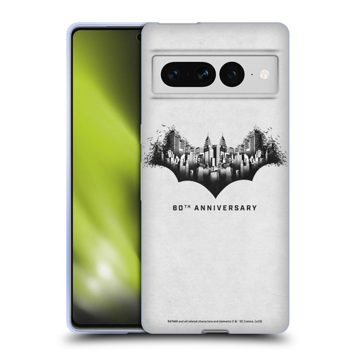 Batman DC Comics 80th Anniversary Logo Gotham Soft Gel Case for Google Pixel 7 Pro