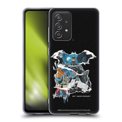 Batman DC Comics 80th Anniversary Ripped Paper Logo Soft Gel Case for Samsung Galaxy A52 / A52s / 5G (2021)