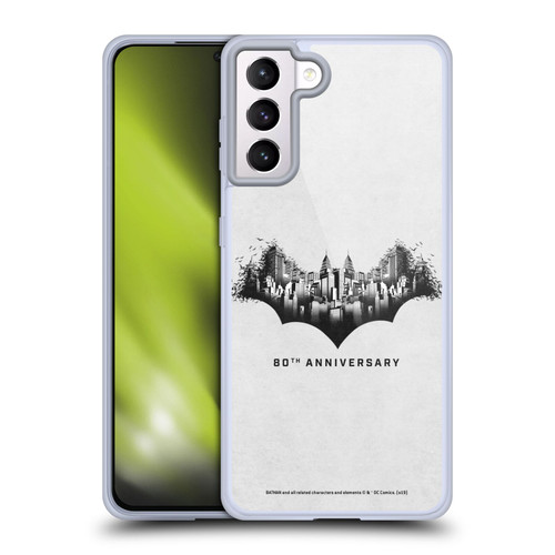 Batman DC Comics 80th Anniversary Logo Gotham Soft Gel Case for Samsung Galaxy S21+ 5G