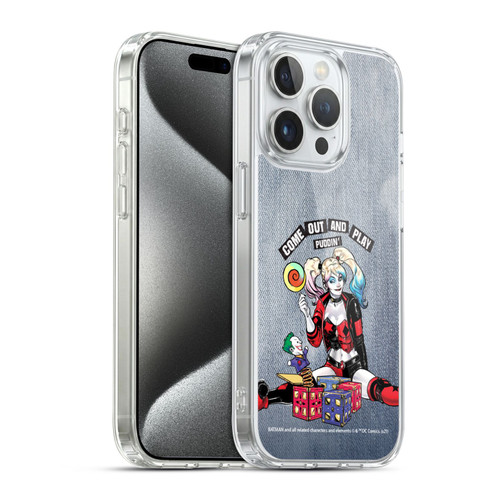 Batman DC Comics Harley Quinn Graphics Toys Soft Gel Case for Apple iPhone 15 Pro
