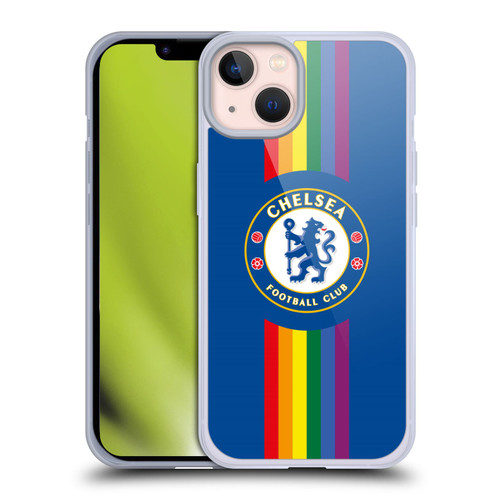 Chelsea Football Club PRIDE CREST Vertical Blue Soft Gel Case for Apple iPhone 13