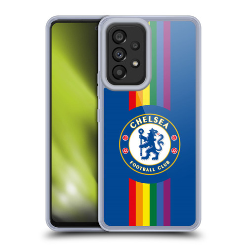 Chelsea Football Club PRIDE CREST Vertical Blue Soft Gel Case for Samsung Galaxy A53 5G (2022)