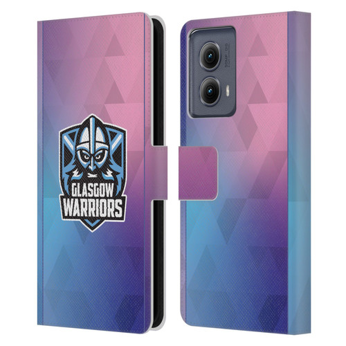 Glasgow Warriors 2025/26 Crest Kit Training Leather Book Wallet Case Cover For Motorola Edge (2024)