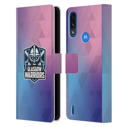 Glasgow Warriors 2025/26 Crest Kit Training Leather Book Wallet Case Cover For Motorola Moto E7 Power / Moto E7i Power