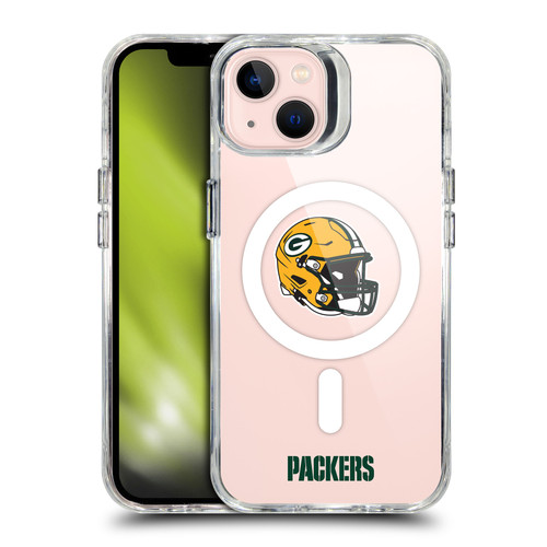 NFL Green Bay Packers Helmet Logotype SHOCKPROOF BUMPER CASE COMPATIBLE WITH Apple iPhone 13 & MAGSAFE