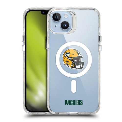 NFL Green Bay Packers Helmet Logotype SHOCKPROOF BUMPER CASE COMPATIBLE WITH Apple iPhone 14 Plus & MAGSAFE