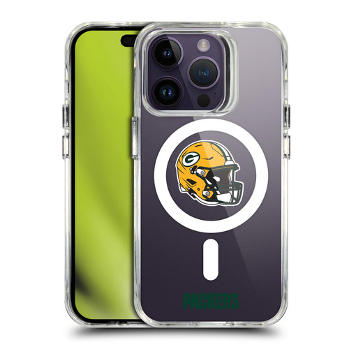 NFL Green Bay Packers Helmet Logotype SHOCKPROOF BUMPER CASE COMPATIBLE WITH Apple iPhone 14 Pro & MAGSAFE