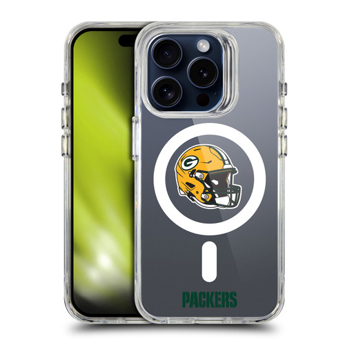 NFL Green Bay Packers Helmet Logotype SHOCKPROOF BUMPER CASE COMPATIBLE WITH Apple iPhone 15 Pro & MAGSAFE