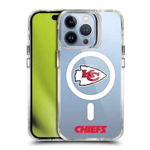 NFL Kansas City Chiefs Logo SHOCKPROOF BUMPER CASE COMPATIBLE WITH Apple iPhone 13 Pro & MAGSAFE