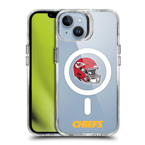 NFL Kansas City Chiefs Helmet Logotype SHOCKPROOF BUMPER CASE COMPATIBLE WITH Apple iPhone 14 & MAGSAFE
