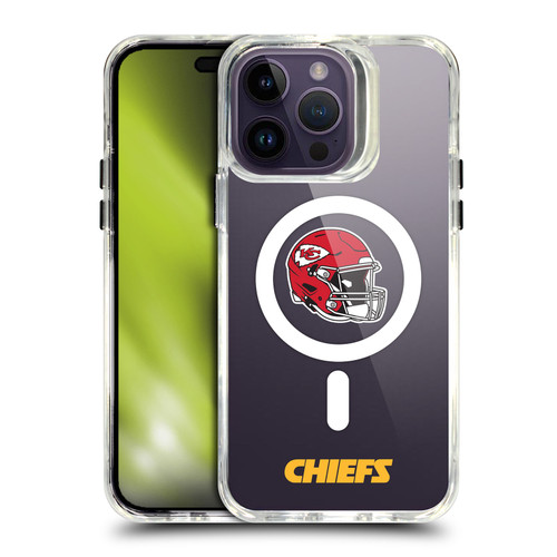 NFL Kansas City Chiefs Helmet Logotype SHOCKPROOF BUMPER CASE COMPATIBLE WITH Apple iPhone 14 Pro Max & MAGSAFE
