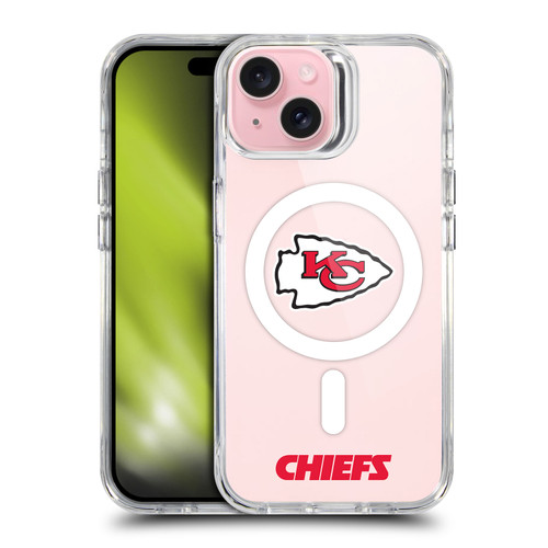 NFL Kansas City Chiefs Logo SHOCKPROOF BUMPER CASE COMPATIBLE WITH Apple iPhone 15 & MAGSAFE