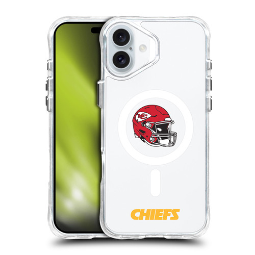 NFL Kansas City Chiefs Helmet Logotype SHOCKPROOF BUMPER CASE COMPATIBLE WITH Apple iPhone 16 Plus & MAGSAFE