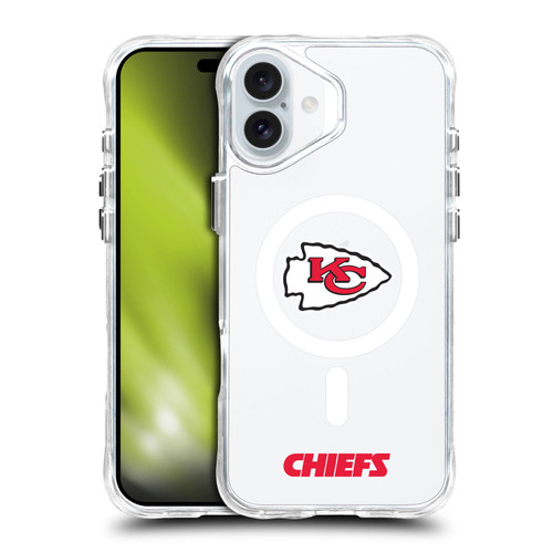 NFL Kansas City Chiefs Logo SHOCKPROOF BUMPER CASE COMPATIBLE WITH Apple iPhone 16 Plus & MAGSAFE