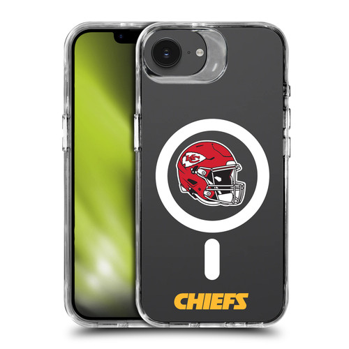 NFL Kansas City Chiefs Helmet Logotype SHOCKPROOF BUMPER CASE COMPATIBLE WITH Apple iPhone 16e & MAGSAFE