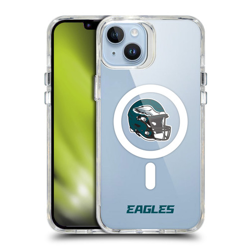 NFL Philadelphia Eagles Helmet Logotype SHOCKPROOF BUMPER CASE COMPATIBLE WITH Apple iPhone 14 Plus & MAGSAFE