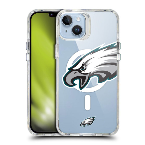 NFL Philadelphia Eagles Oversized SHOCKPROOF BUMPER CASE COMPATIBLE WITH Apple iPhone 14 Plus & MAGSAFE