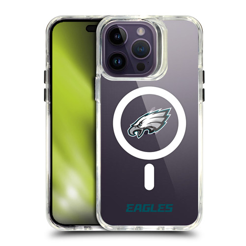 NFL Philadelphia Eagles Logo SHOCKPROOF BUMPER CASE COMPATIBLE WITH Apple iPhone 14 Pro Max & MAGSAFE