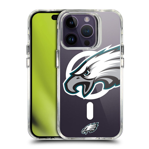 NFL Philadelphia Eagles Oversized SHOCKPROOF BUMPER CASE COMPATIBLE WITH Apple iPhone 14 Pro & MAGSAFE