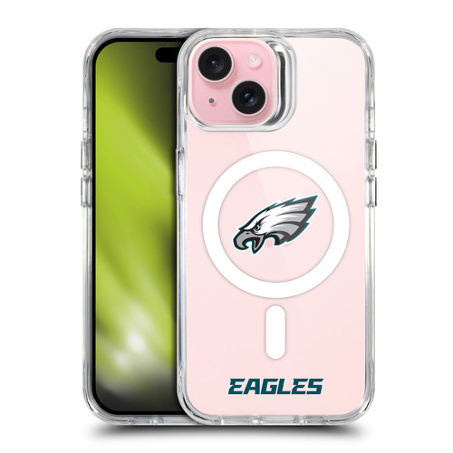 NFL Philadelphia Eagles Logo SHOCKPROOF BUMPER CASE COMPATIBLE WITH Apple iPhone 15 & MAGSAFE