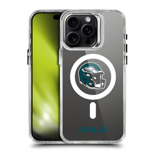 NFL Philadelphia Eagles Helmet Logotype SHOCKPROOF BUMPER CASE COMPATIBLE WITH Apple iPhone 15 Pro Max & MAGSAFE