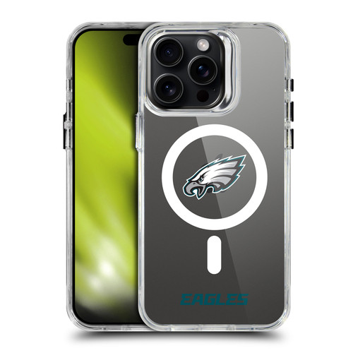 NFL Philadelphia Eagles Logo SHOCKPROOF BUMPER CASE COMPATIBLE WITH Apple iPhone 15 Pro Max & MAGSAFE
