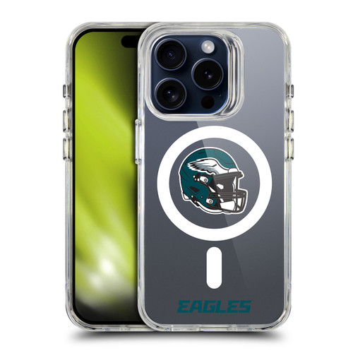 NFL Philadelphia Eagles Helmet Logotype SHOCKPROOF BUMPER CASE COMPATIBLE WITH Apple iPhone 15 Pro & MAGSAFE