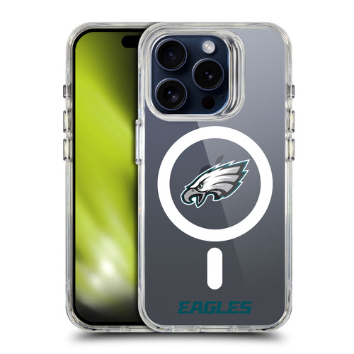 NFL Philadelphia Eagles Logo SHOCKPROOF BUMPER CASE COMPATIBLE WITH Apple iPhone 15 Pro & MAGSAFE