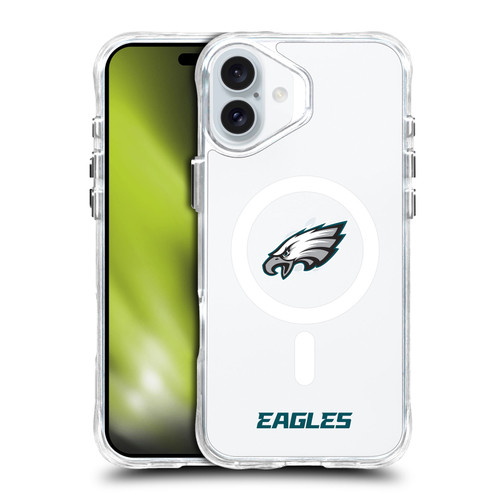 NFL Philadelphia Eagles Logo SHOCKPROOF BUMPER CASE COMPATIBLE WITH Apple iPhone 16 Plus & MAGSAFE
