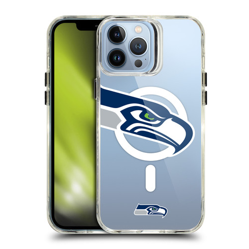 NFL Seattle Seahawks Oversized SHOCKPROOF BUMPER CASE COMPATIBLE WITH Apple iPhone 13 Pro Max & MAGSAFE