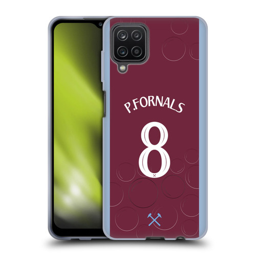 West Ham United FC 2023/24 Players Home Kit Pablo Fornals Soft Gel Case for Samsung Galaxy A12 (2020)