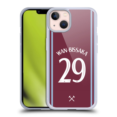West Ham United FC 2024/25 Players Home Kit Aaron Wan-Bissaka Soft Gel Case for Apple iPhone 13