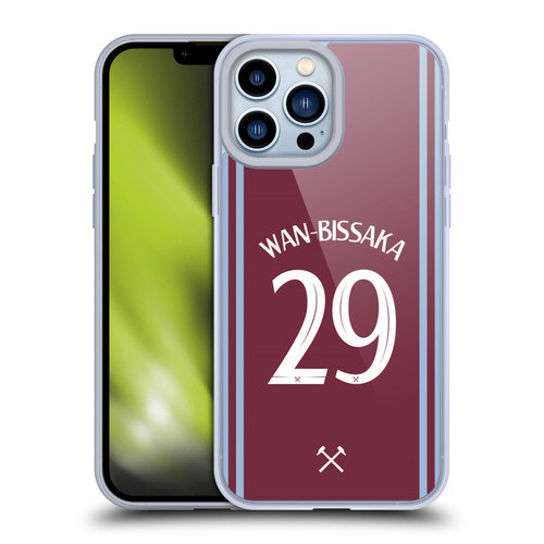 West Ham United FC 2024/25 Players Home Kit Aaron Wan-Bissaka Soft Gel Case for Apple iPhone 13 Pro Max