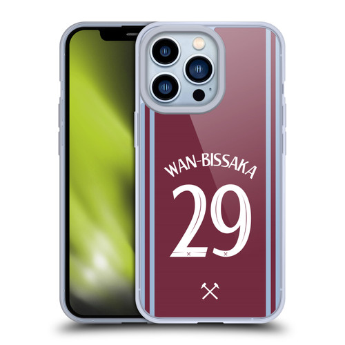 West Ham United FC 2024/25 Players Home Kit Aaron Wan-Bissaka Soft Gel Case for Apple iPhone 13 Pro