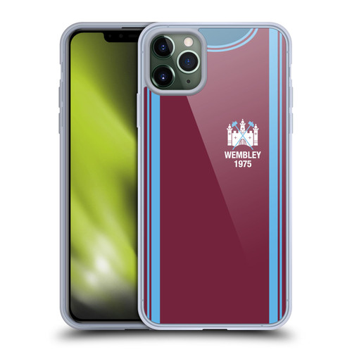 West Ham United FC Retro Kits 1975 FA Cup Final Soft Gel Case for Apple iPhone 11 Pro Max