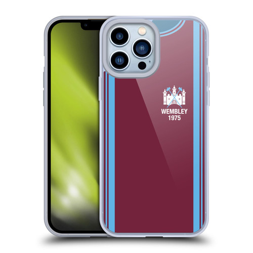 West Ham United FC Retro Kits 1975 FA Cup Final Soft Gel Case for Apple iPhone 13 Pro Max