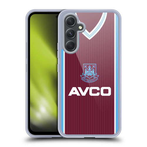 West Ham United FC Retro Kits 1987 Home Soft Gel Case for Samsung Galaxy A54 5G