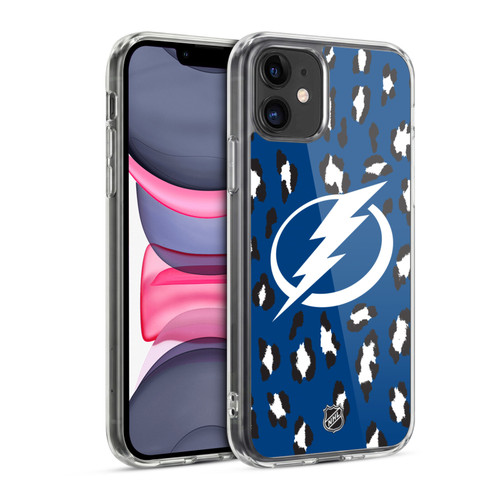 NHL Tampa Bay Lightning Leopard Pattern Soft Gel Case for Apple iPhone 11