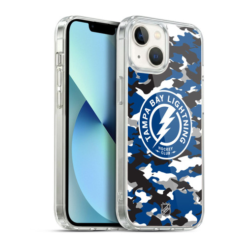 NHL Tampa Bay Lightning Camouflage Soft Gel Case for Apple iPhone 13