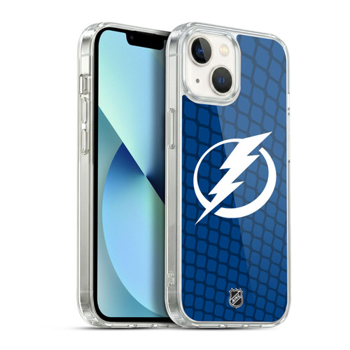 NHL Tampa Bay Lightning Net Pattern Soft Gel Case for Apple iPhone 13