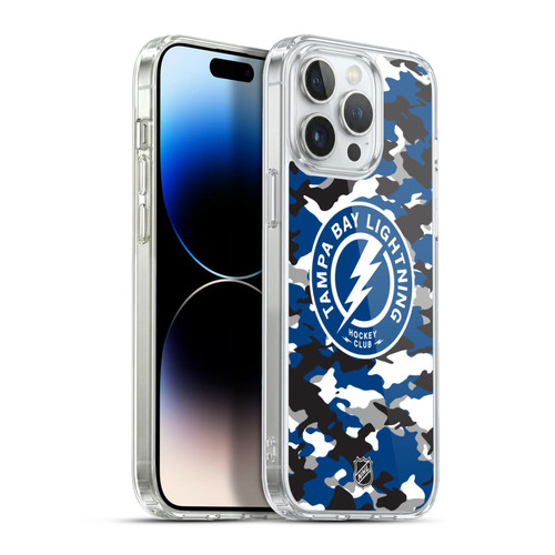 NHL Tampa Bay Lightning Camouflage Soft Gel Case for Apple iPhone 13 Pro Max