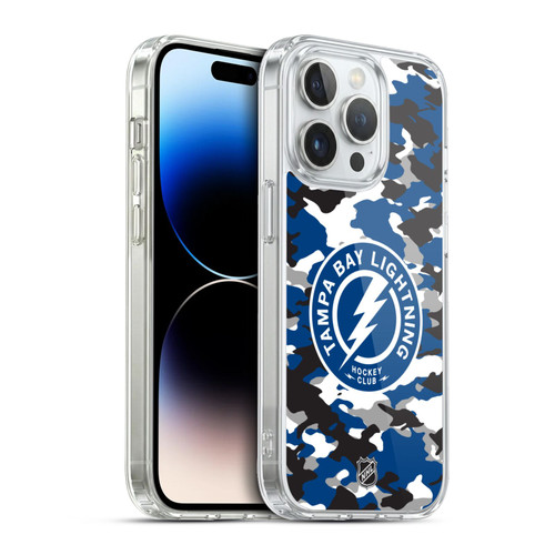 NHL Tampa Bay Lightning Camouflage Soft Gel Case for Apple iPhone 13 Pro