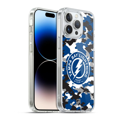 NHL Tampa Bay Lightning Camouflage Soft Gel Case for Apple iPhone 14 Pro Max