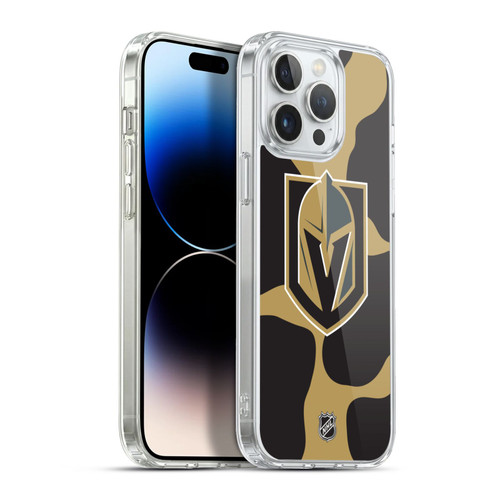 NHL Vegas Golden Knights Cow Pattern Soft Gel Case for Apple iPhone 13 Pro Max
